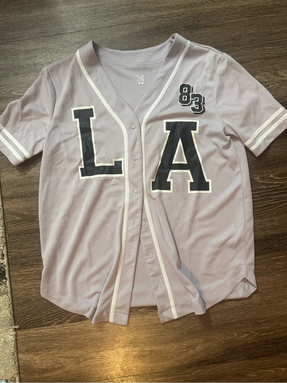 LA Graphic Baseball Jersey - grey